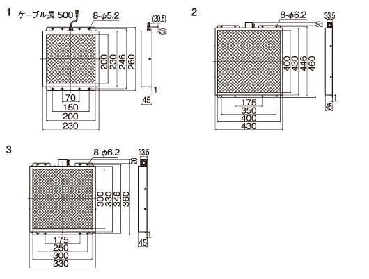 HAYASHI林时计环形照明光源HDSBPA-300 × 300 □ -24