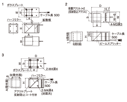 HAYASHI林时计照明光源HDVP-40□,检查镜子和玻璃表面上的划痕和标记用