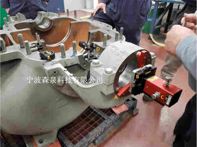 分体式水泵孔同心度测量
