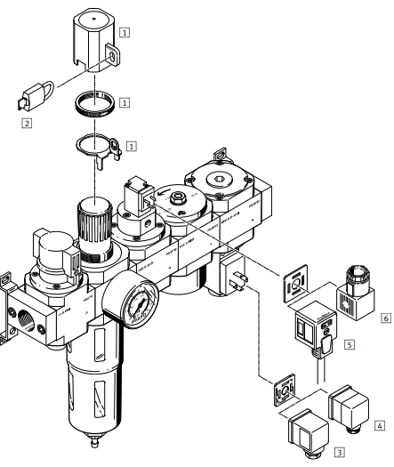 带锁气源处理组LFRS-3/4-D-MAXI-KG-A 订货号195105