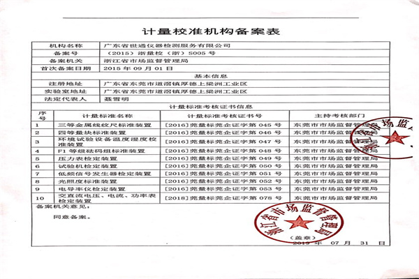 桂林市报警器校准--计量校准公司