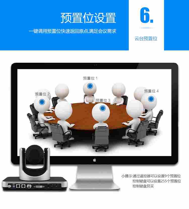 科达 DVI HDMI SDI USB高清视频会议摄像机会议摄像头HC-HD120E