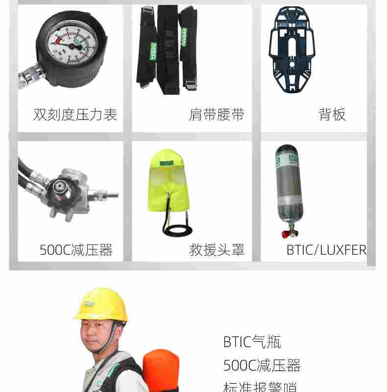 梅思安AX2100空气呼吸器基本订货信息