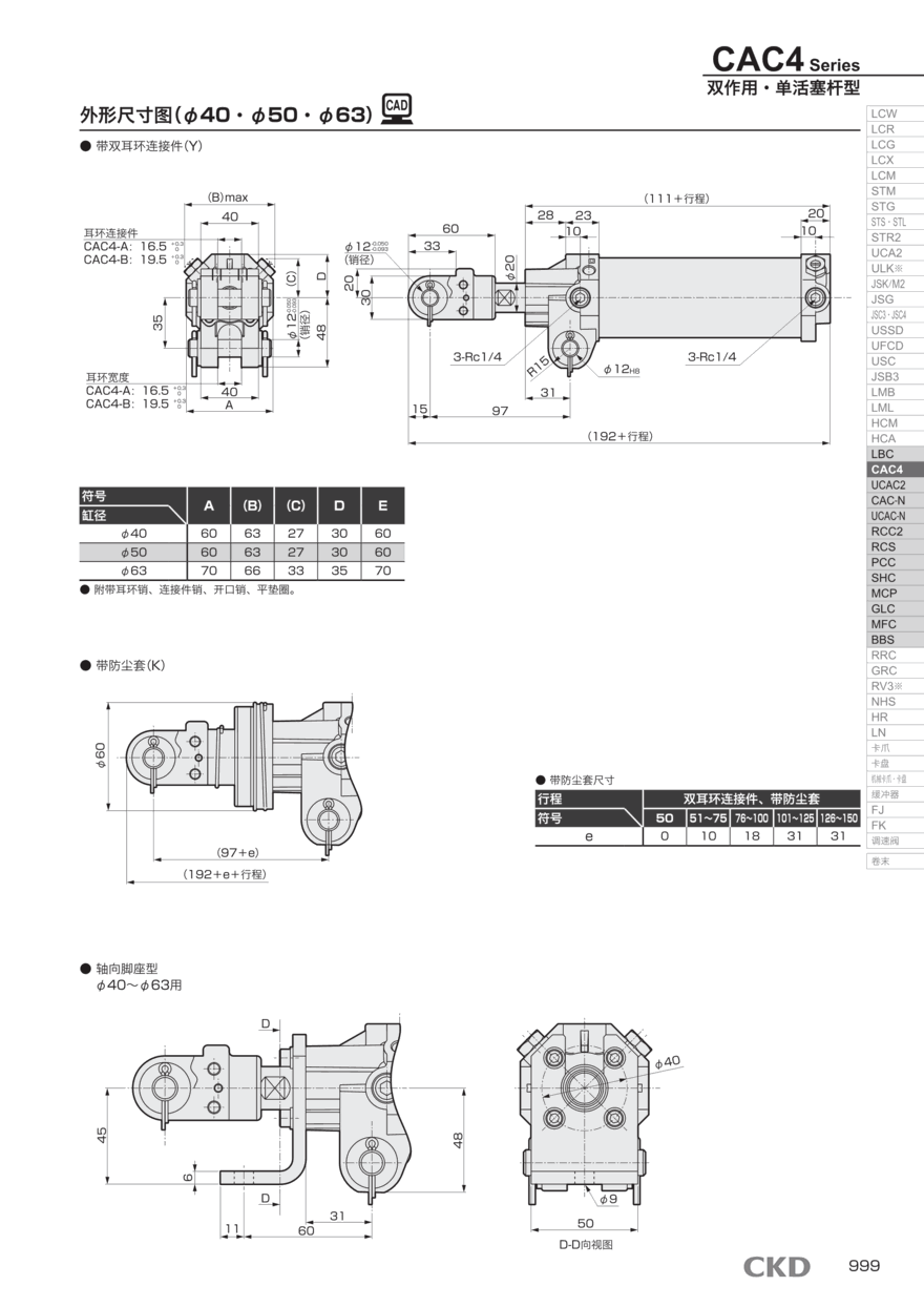 普通型气缸CAC3-T2H-40-75选型方案 普通型气缸CAC3-T2H-40-75选型方案
