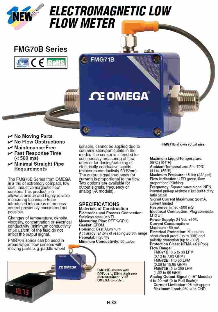FMG73B FMG71B-A FMG71B流量计OMEGA欧米茄