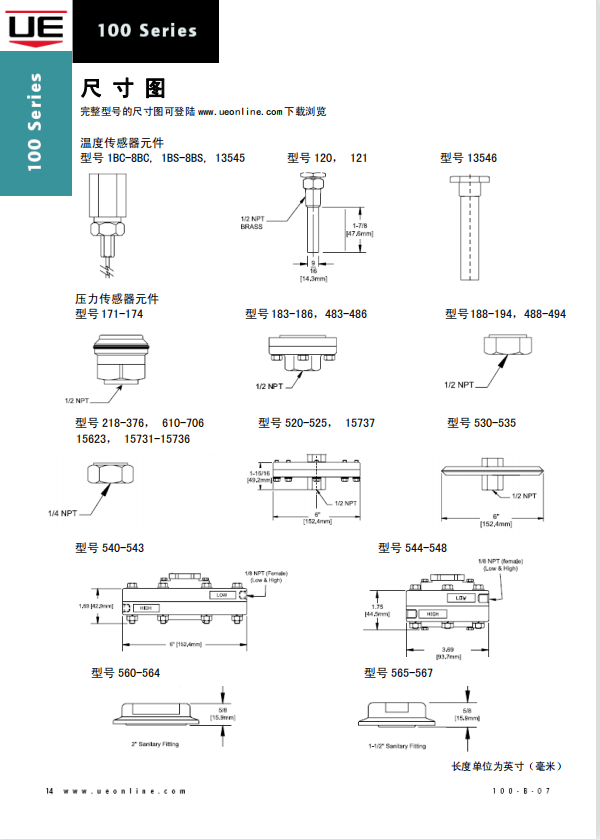 美国UE开关H100-218 选型资料