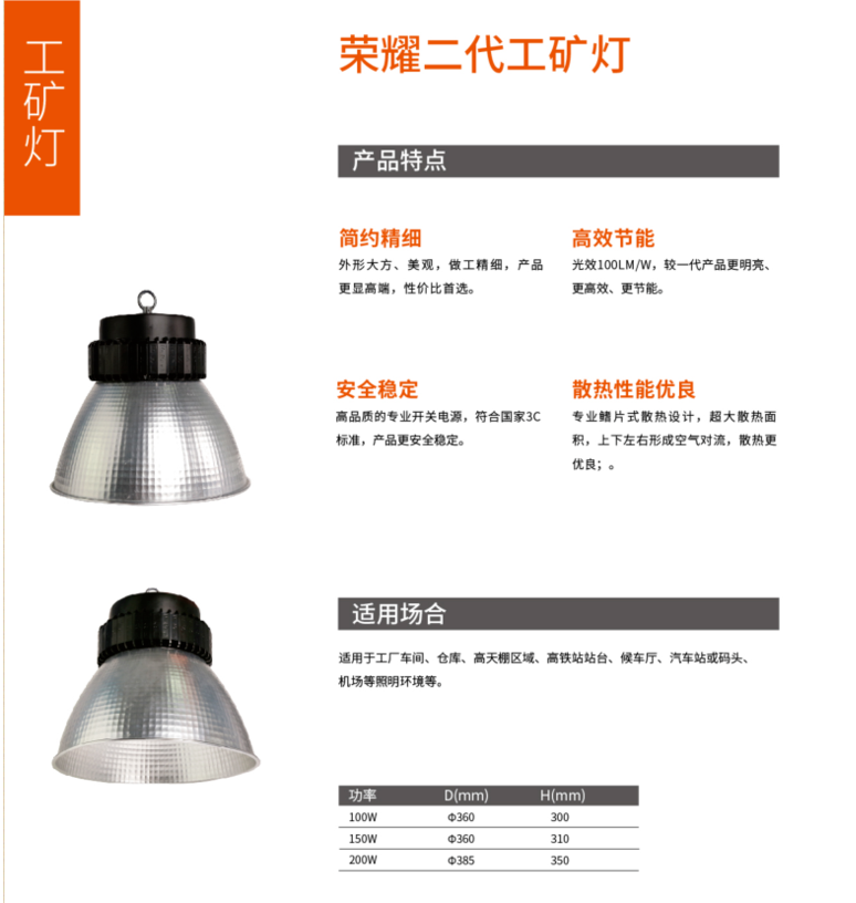 FSL佛山照明LED工矿灯荣耀系列