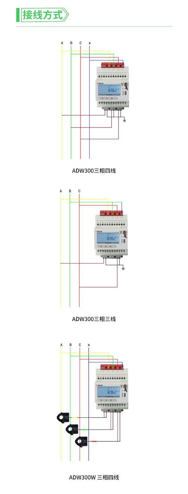 安科瑞無線計量電表ADW300，485/NB/4G/Lora/通訊可以選遠程電表