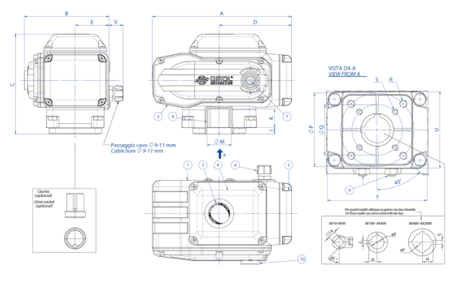 OMAL回转式电动执行器AE161001产品原装