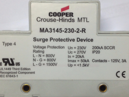 销售MTL电源浪涌保护器MA15/D/2/SI经销价优