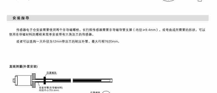 NADO柔性桿磁致伸縮位移傳感器/油缸內(nèi)置位移傳感器/防爆型磁致