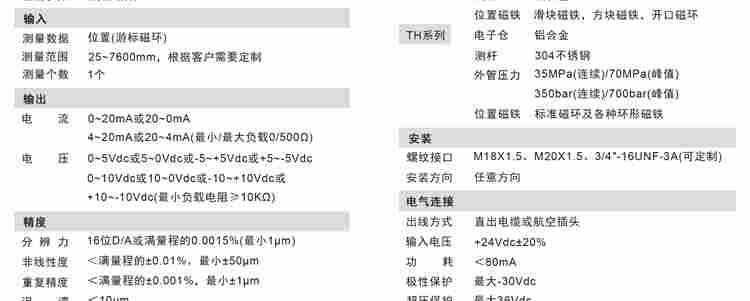 磁致伸縮線性位移傳感器尺計SSI Startstop profibus dp profinet