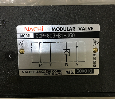 产品实物介绍NACHI不二越OCP-G03-B1-J50电磁阀