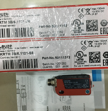 基本数据Leuze劳易测KRTM 3B/6.1121-S8对比传感器