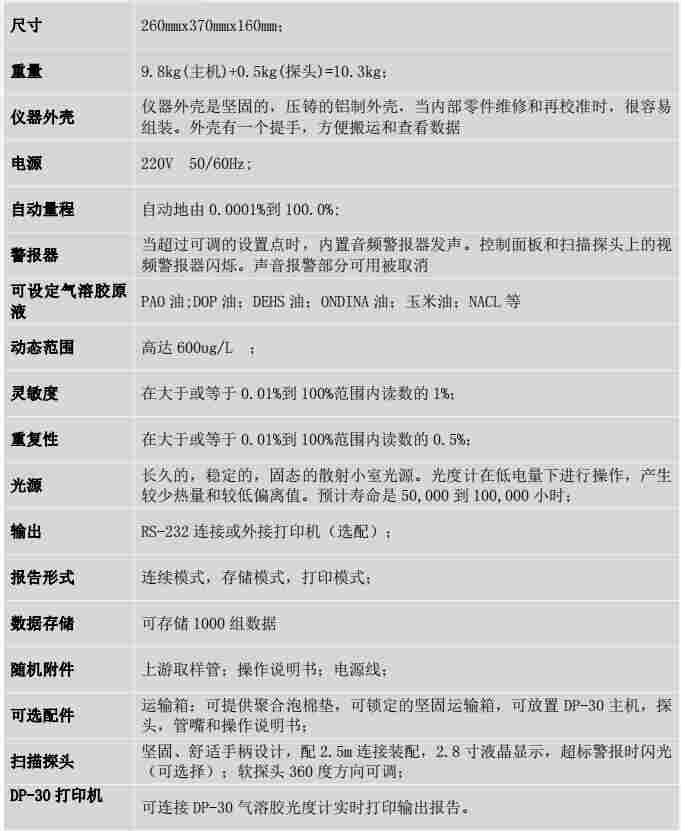 DP-30光度计气溶胶光度计