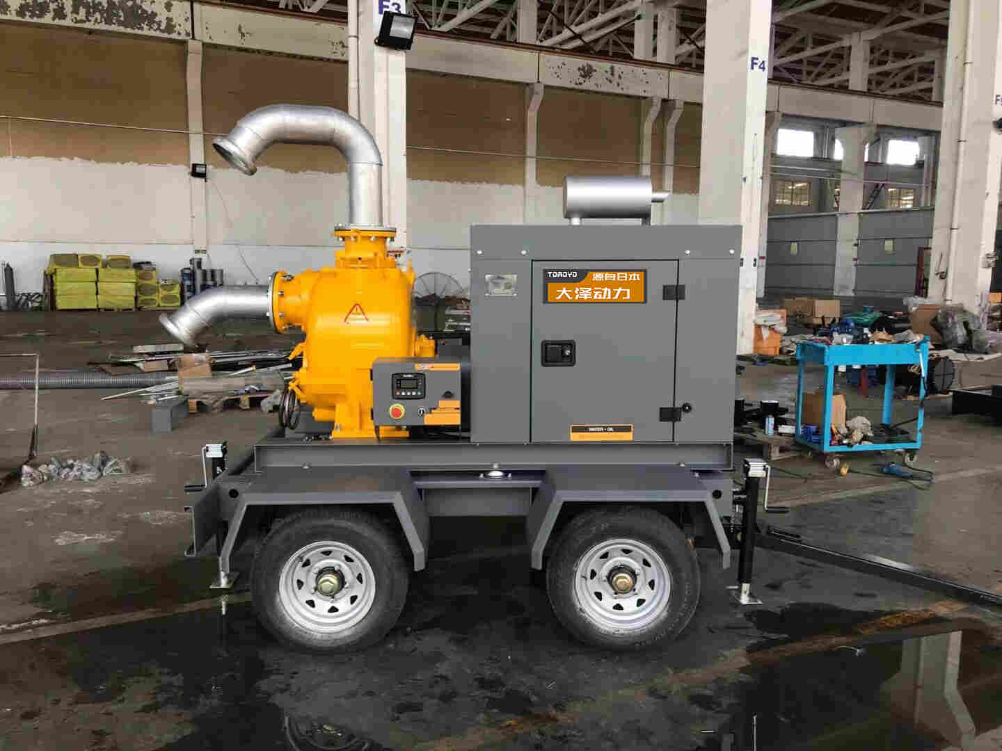 拖车式500立方柴油自吸水泵