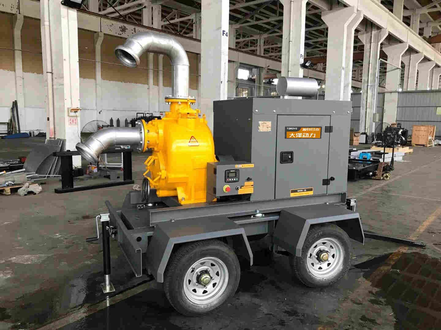 拖车式500立方柴油自吸水泵