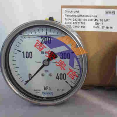 WIKA威卡232.50.063径向不锈钢压力表 0-1MPa禁油氧气压力表 WIKA安徽代理