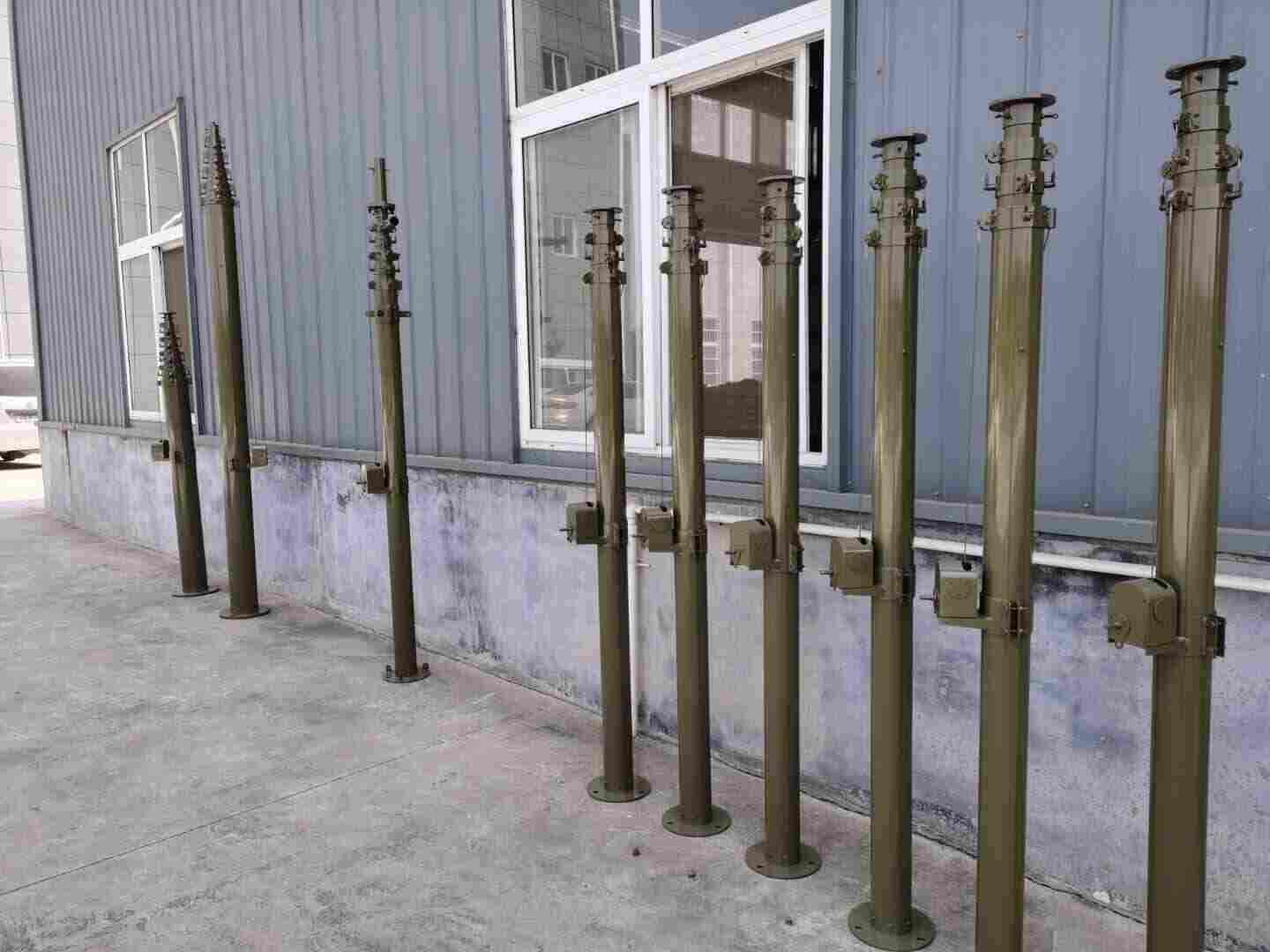 8米车载通信天线升降杆 手动天线升降桅杆