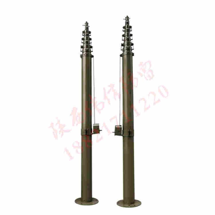 车载雷达天线升降杆 手动天线升降桅杆