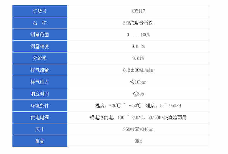SF6纯度分析仪 SF6六氟化硫气体纯度测试仪