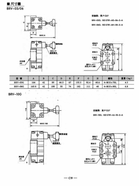 BRVC-03G-3先导单向减压阀
