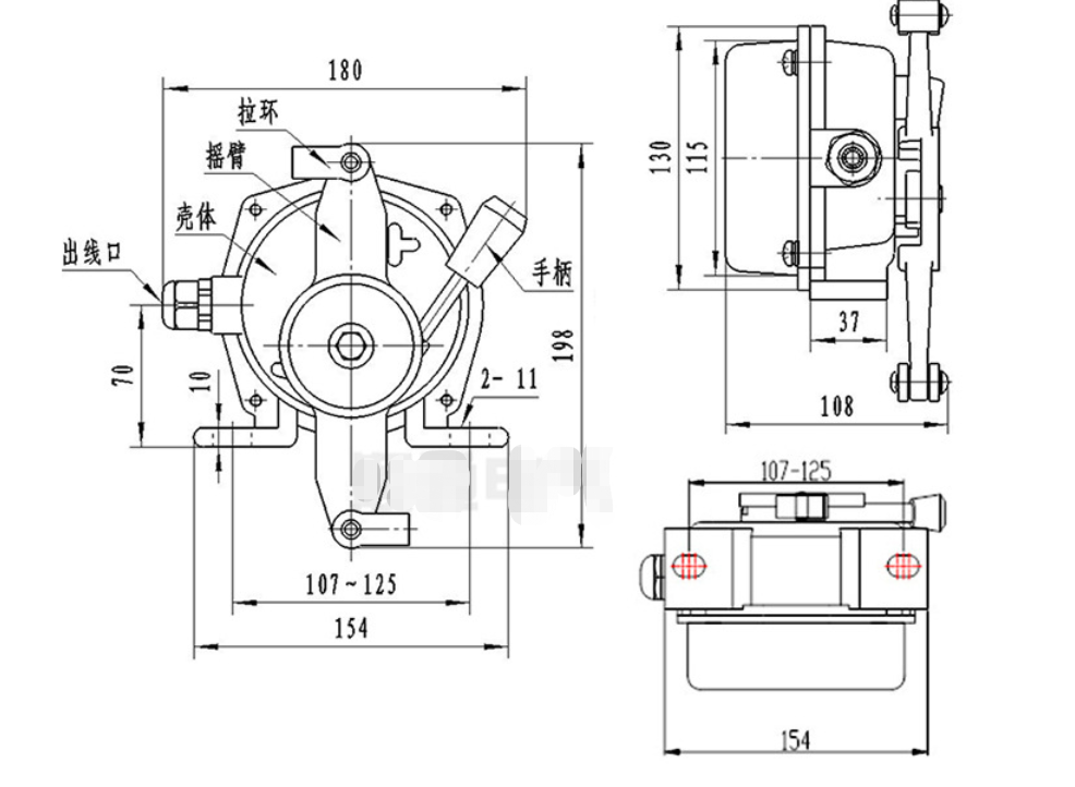 EBPC-20​皮带机防爆双向拉绳开关