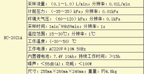 HC-2021A型双路恒温恒流大气采样器 气态物质监测