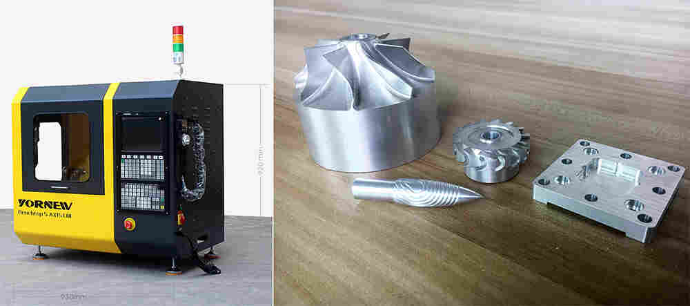 5-轴 迷你型桌面五轴数控机床应用于教学