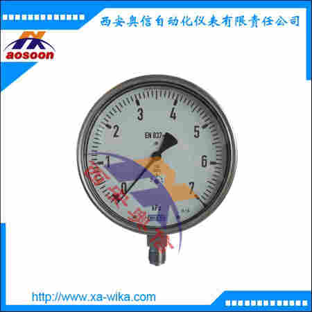 威卡233.30.100/0-140MPa不锈钢抗震压力表 WIKA耐震压力表 S3安全型 武汉wika销售处