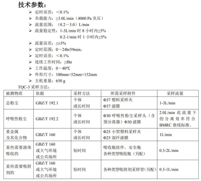 通用型个体空气采样仪