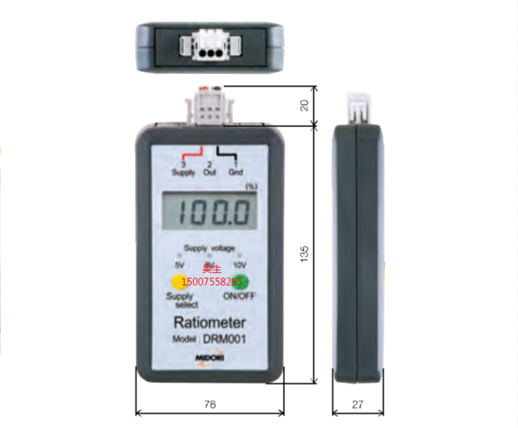 日本MIDORI绿测器DRM001转换器数字比率计