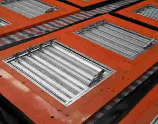 自动调节风窗百叶式气动控制角度开启大小