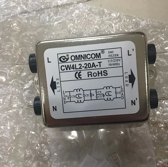 台湾OMNICOM电源滤波器CW4L2-20A-T实物详图