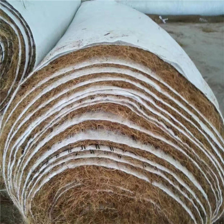 稻草秸秆纤维毯 吉林植物生态防护毯 环保椰丝植物毯