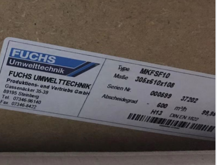 上海莘默马工原装FUCHS+进口滤芯滤袋过滤器MKFSF10