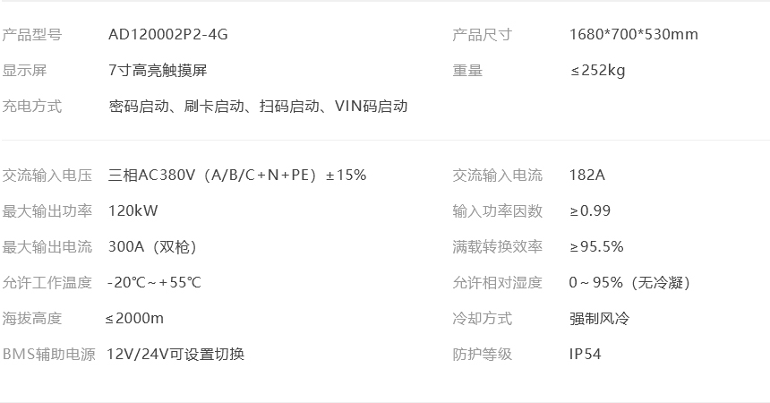 120kW直流桩AD120002P2-4G