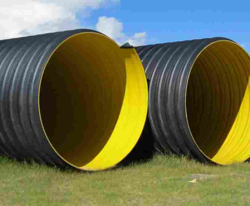 云南昭通鲁甸HDPE钢带管-HDPE钢带增强波纹管-DN500钢带管