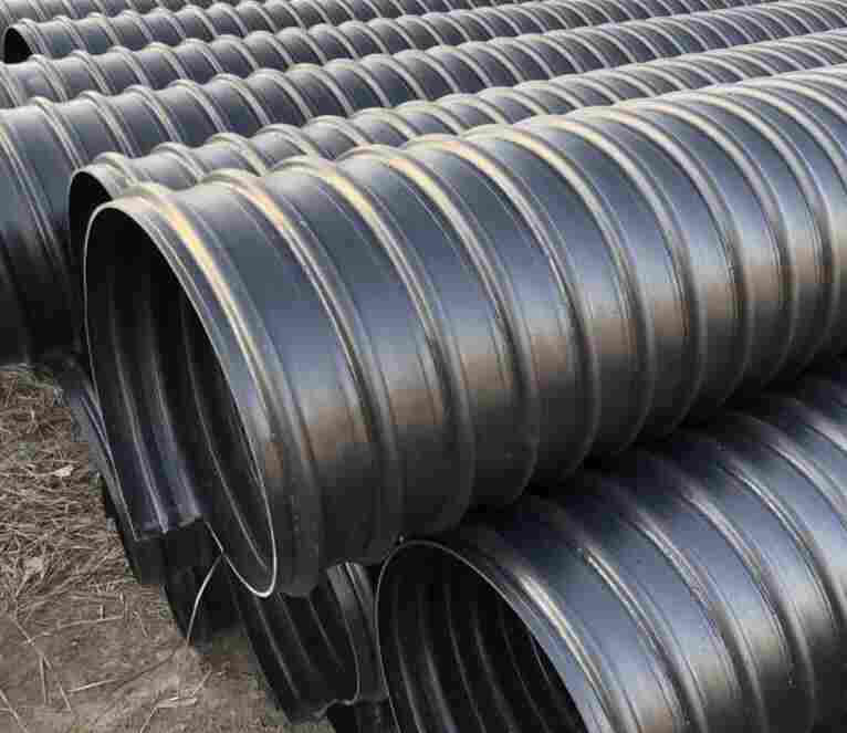 云南昭通盐津HDPE钢带管-HDPE钢带增强波纹管-DN500钢带管