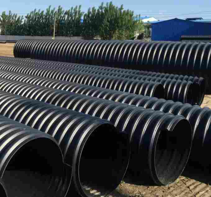 临沧临翔HDPE钢带管-HDPE钢带增强波纹管-DN500钢带管