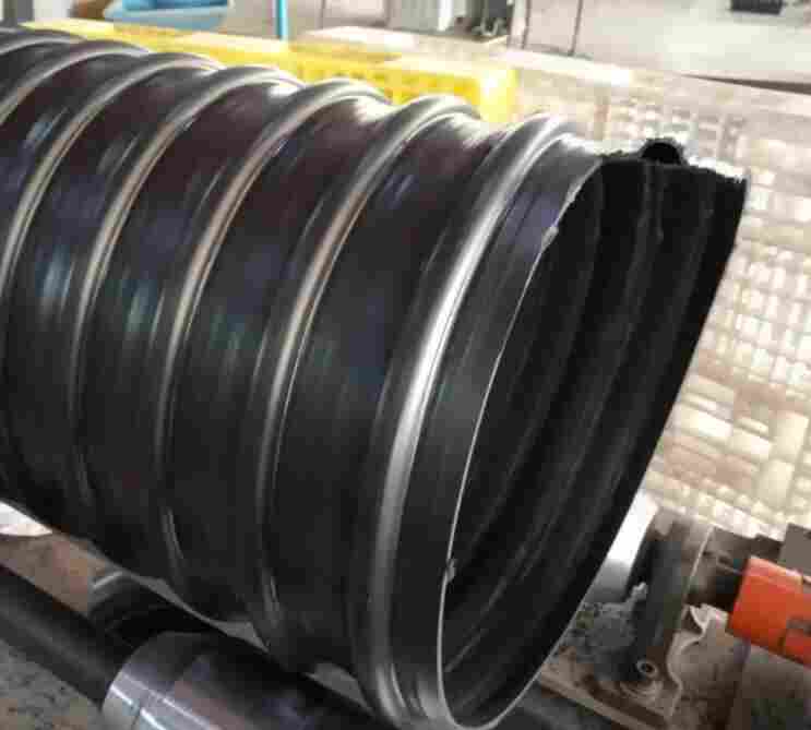 云南迪庆德钦HDPE钢带管-HDPE钢带增强波纹管-DN500钢带管