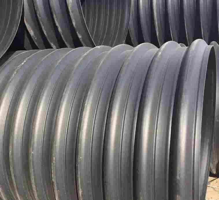 新平HDPE钢带管-HDPE钢带增强波纹管-DN500钢带管