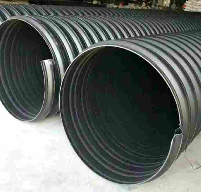 姚安HDPE钢带管-HDPE钢带增强波纹管-DN500钢带管