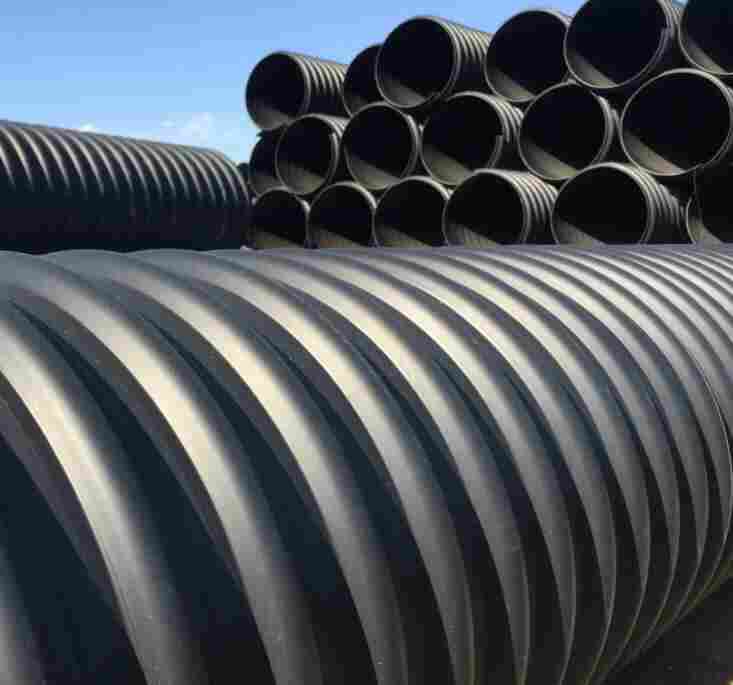 云南昭通盐津HDPE钢带管-HDPE钢带增强波纹管-DN500钢带管