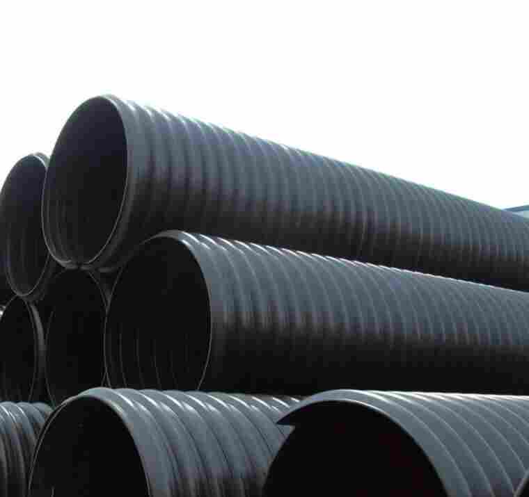 红河泸西HDPE钢带管-HDPE钢带增强波纹管-DN500钢带管