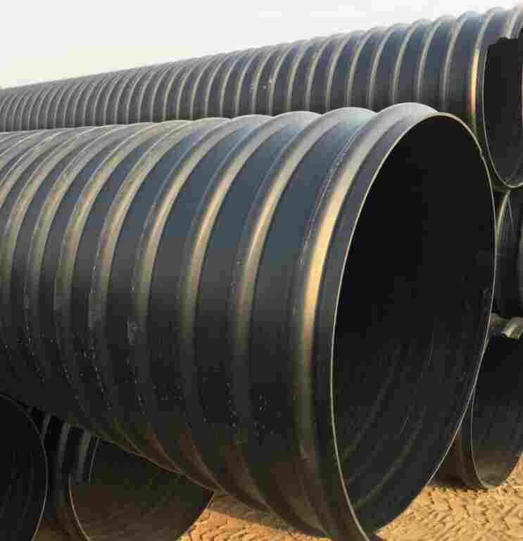 云南昆明禄劝HDPE钢带管-HDPE钢带增强波纹管-DN500钢带管