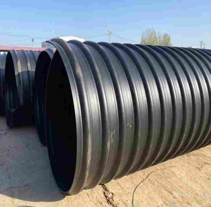 云南普洱孟连HDPE钢带管-HDPE钢带增强波纹管-DN500钢带管