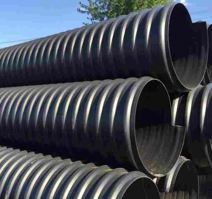 水富HDPE钢带管-HDPE钢带增强波纹管-DN500钢带管