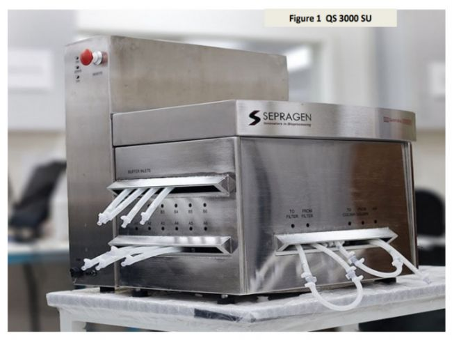 Sepragen应用于生产规模中缓冲液混合系统在线电导率的设定