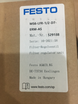 FESTO费斯托过滤减压阀MS6-LFR-1/2-D7-ERM-AS
